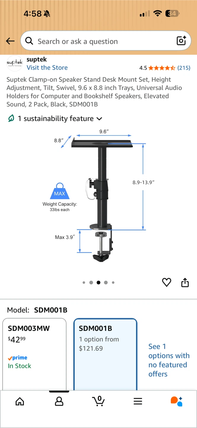 Clamp on speaker stands - photo 4
