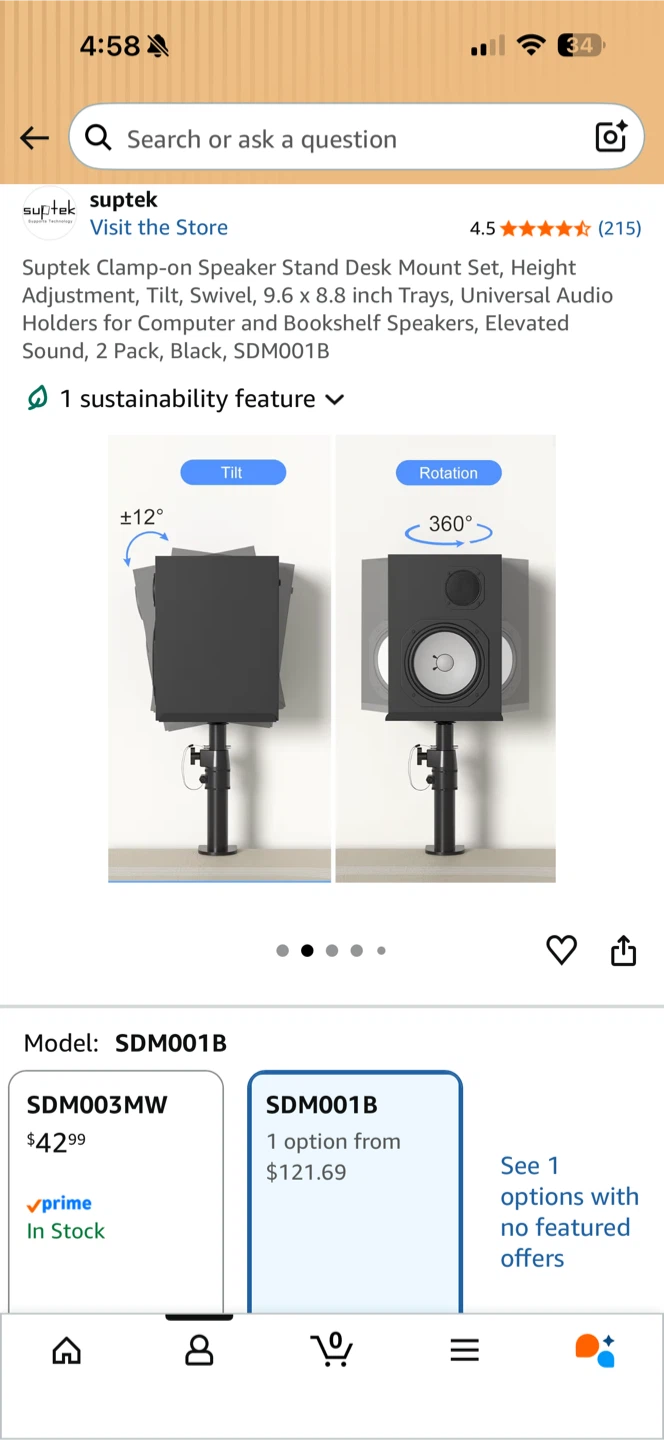 Clamp on speaker stands - photo 3