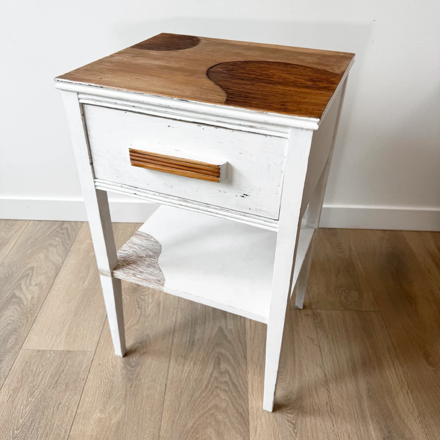 Handcrafted Solid wood nightstand- reclaimed one of the kind. - photo 2