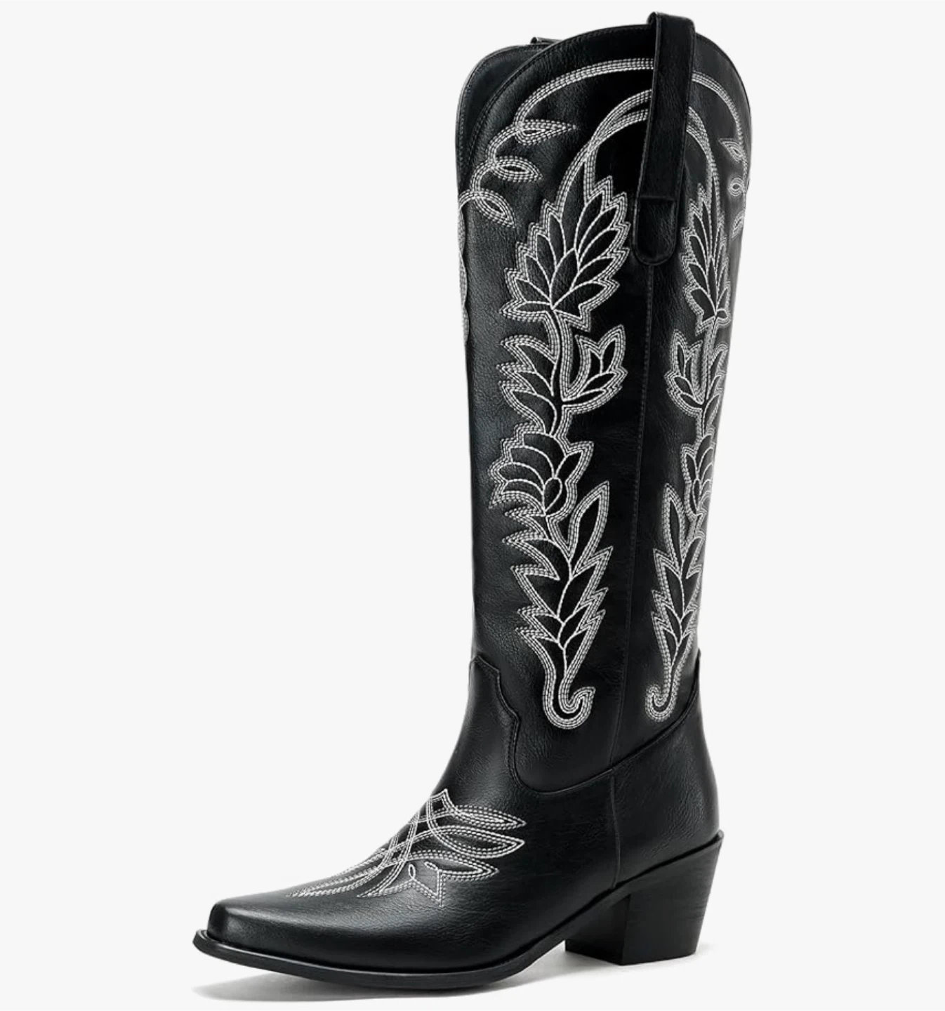 Black Embroidered Cowboy Boots - photo 3