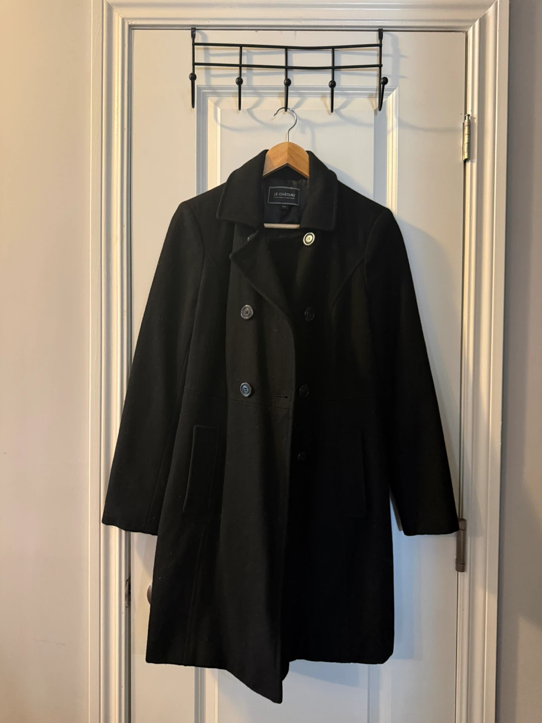 LE CHÂTEAU Black Wool Blend Coat