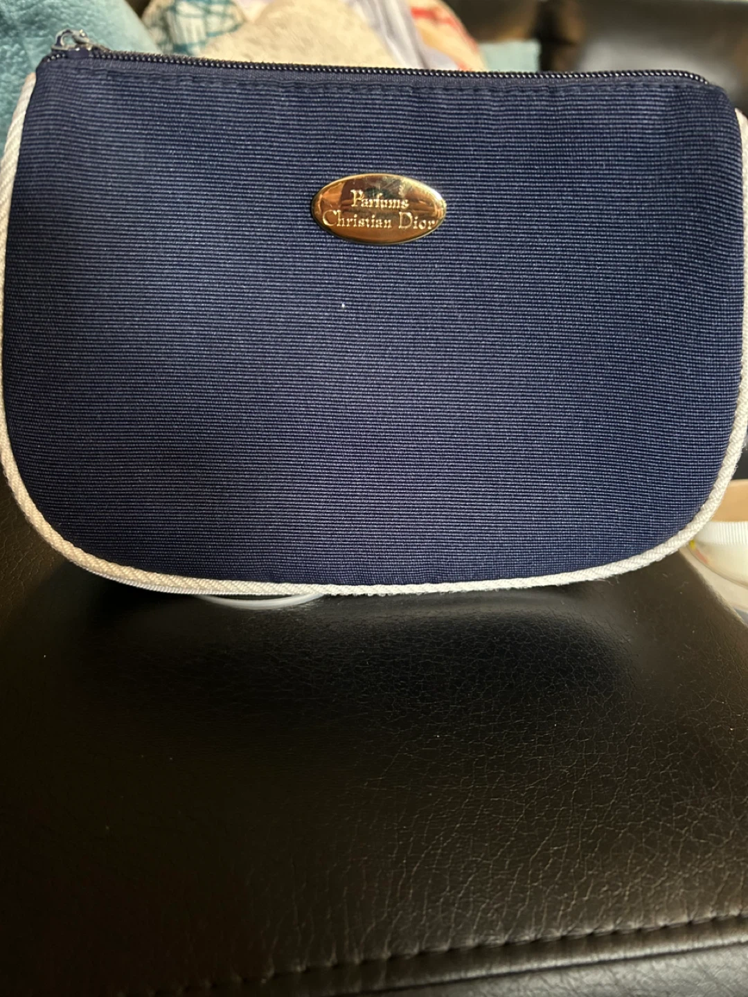 Christian Dior Navy Blue Cosmetic Pouch
