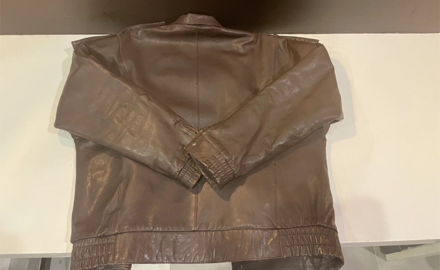 Brown Leather Jacket by Raffaello - Size 44 - photo 4