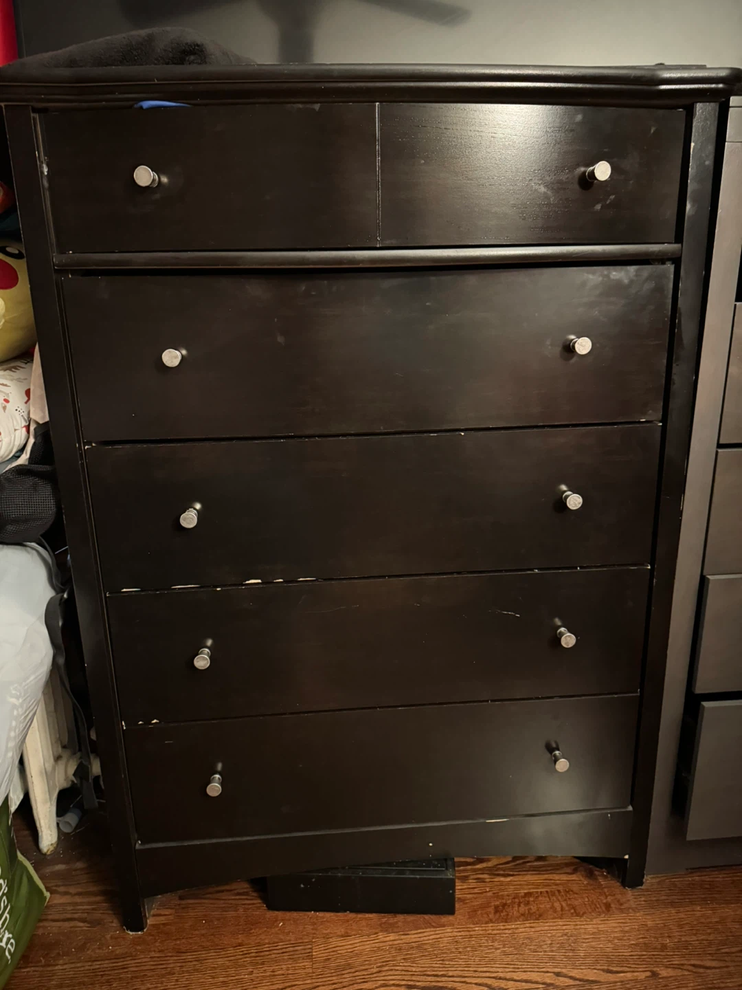 Dark Brown 5-Drawer Dresser - photo 4