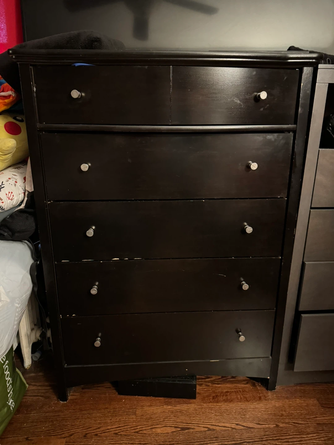 Dark Brown 5-Drawer Dresser - photo 2