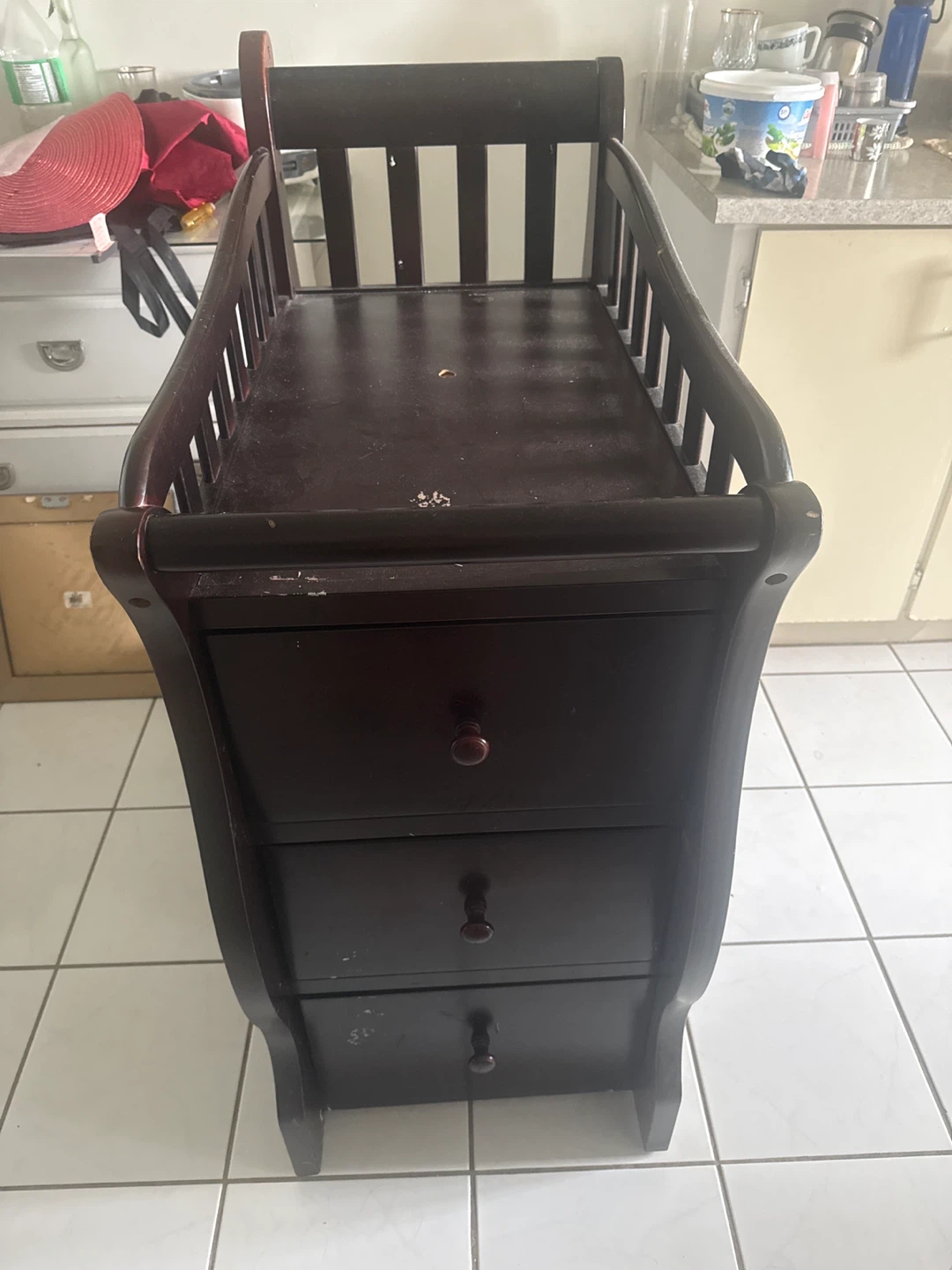 Wooden Baby Crib with Drawers