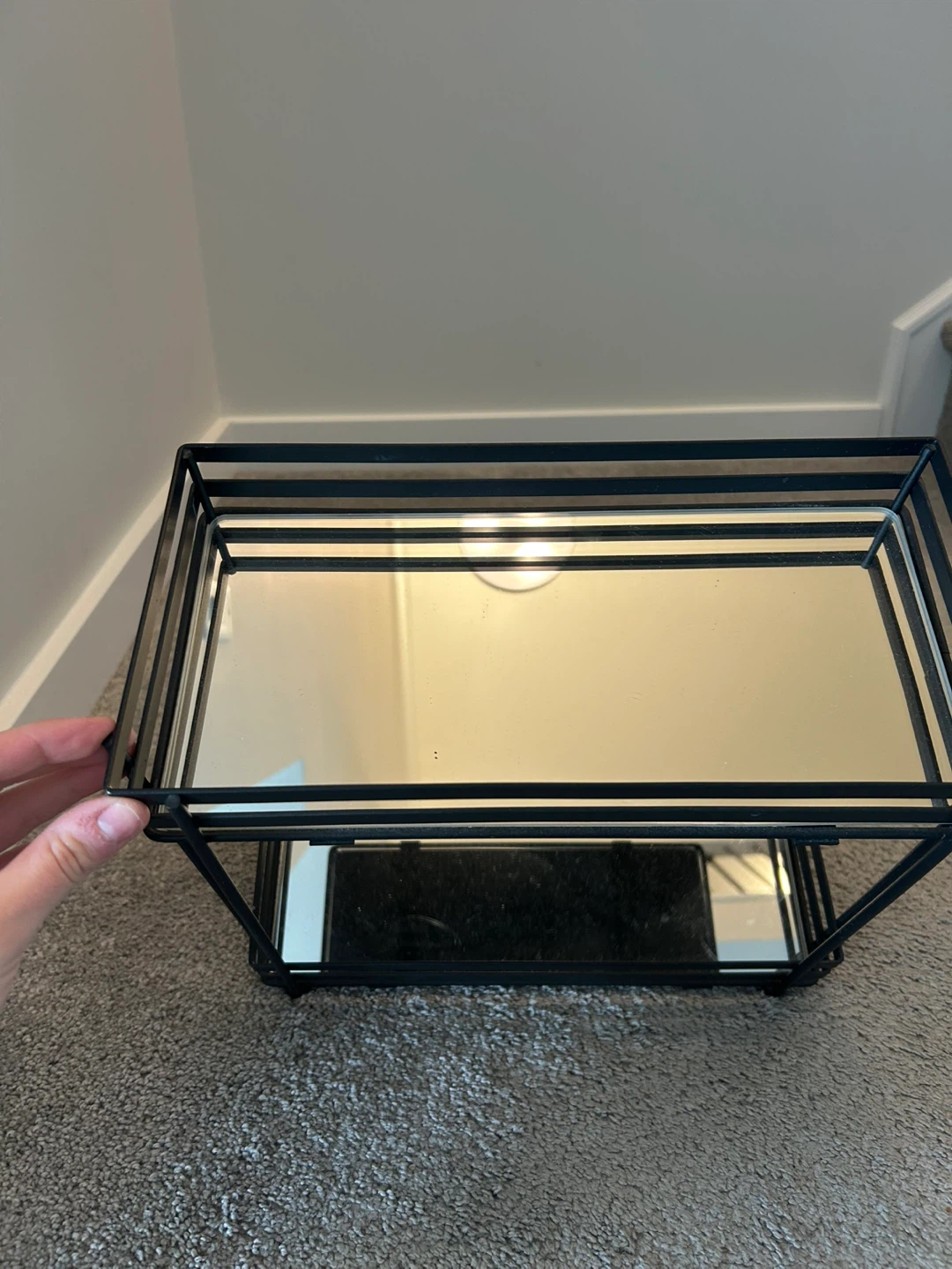 Two-Tier Mirrored Display Shelf - photo 4
