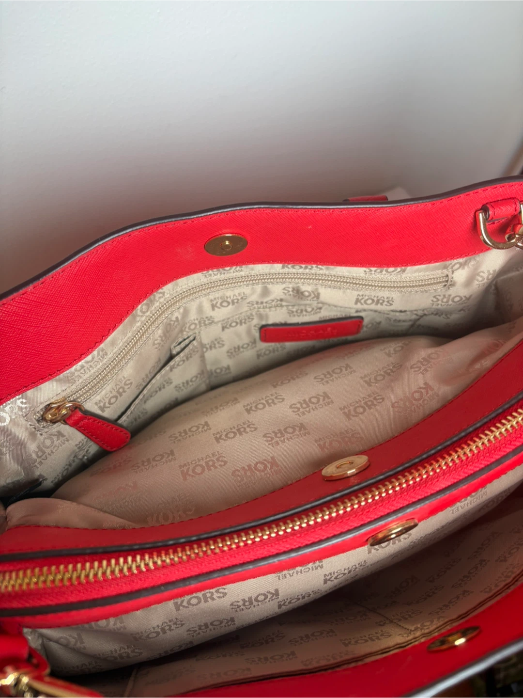 Red Michael Kors Handbag - photo 5