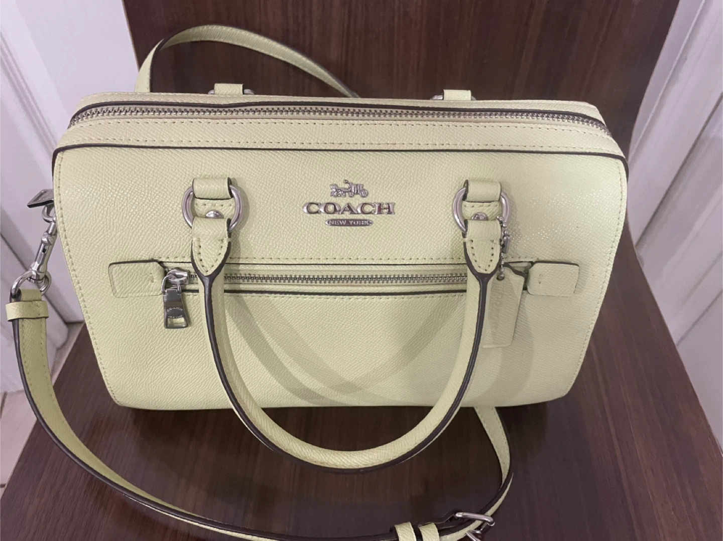 Coach Crossbody Handbag - Pale Yellow