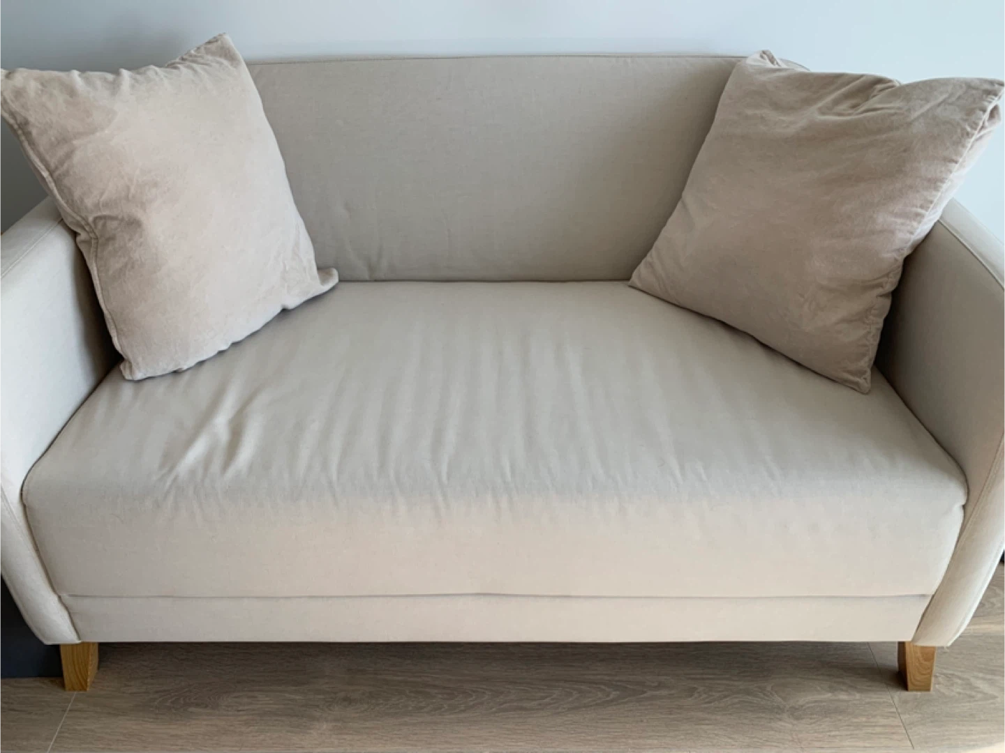 Moving Sale: Ikea Loveseat/Sofa/Couch + 3 Cushions - photo 2