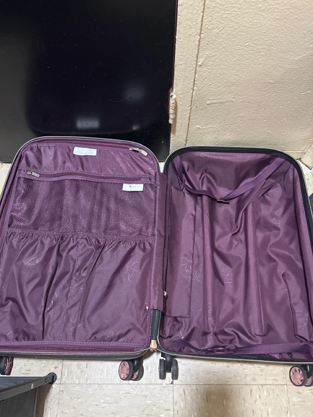 Pink Leopard Print Quilted Hardside Luggage - photo 4