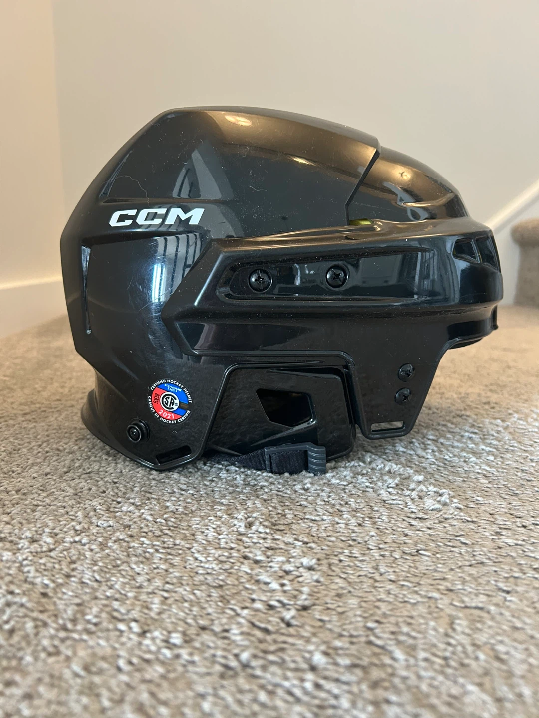 CCM Hockey Helmet and Shin Pads