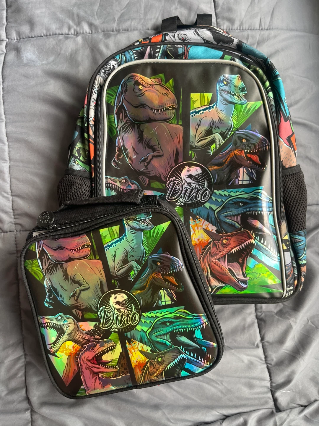 Dino Dinosaur Backpack and Lunch Bag Set