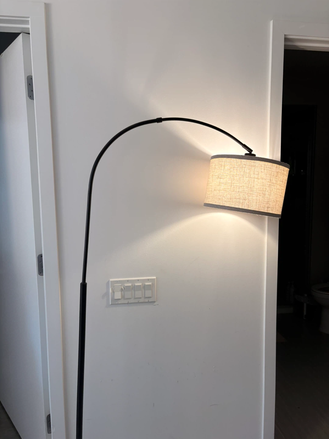 Arc Floor Lamp with Fabric Shade - photo 2