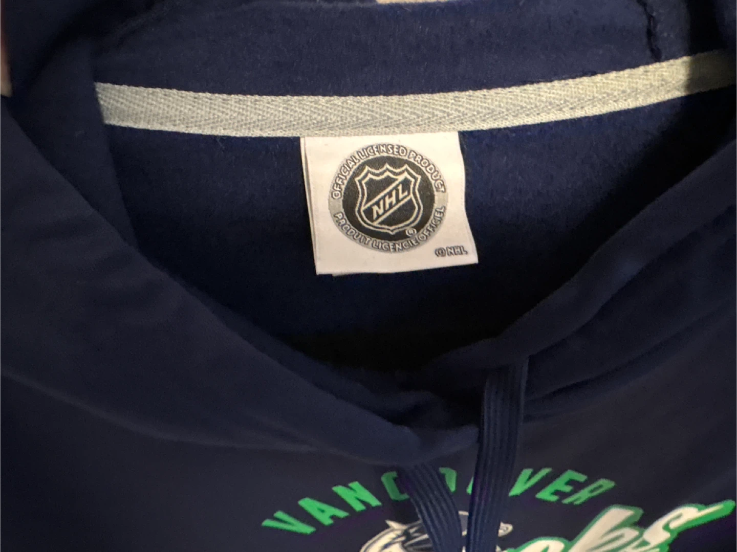 New Vancouver Canucks Navy Blue Hoodie XL/TG - photo 5