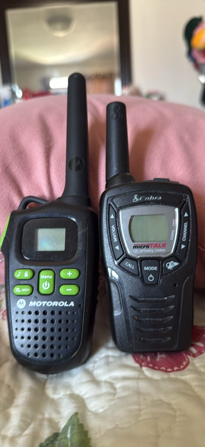 Motorola, Cobra, and Uniden Walkie Talkies