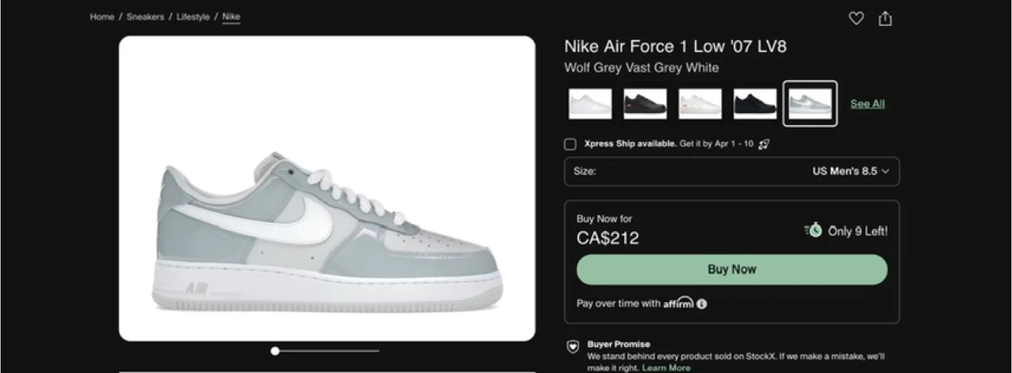 Air Force 1 Patent Wolf Grey - photo 4