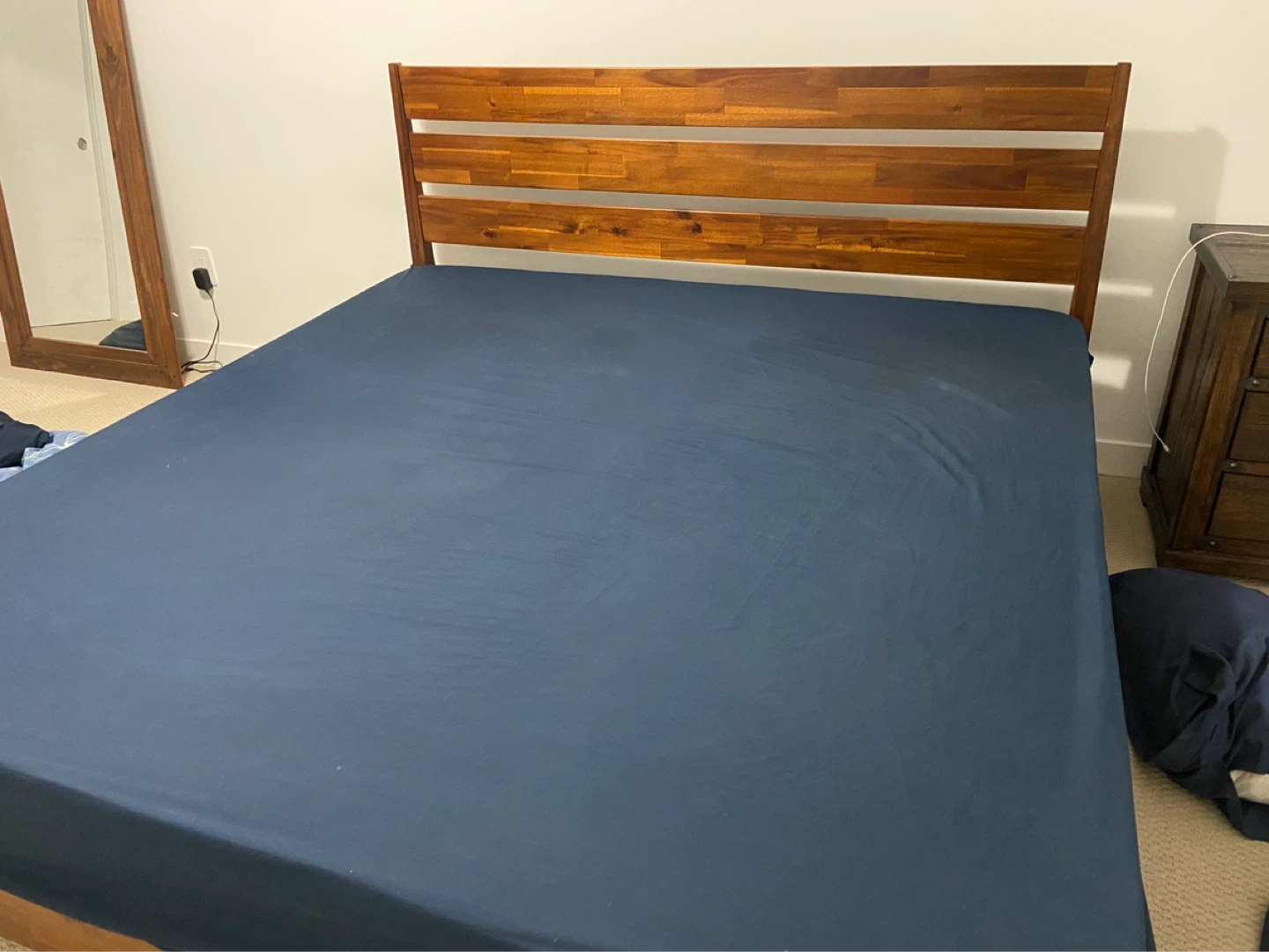 Wooden Bed Frame with Headboard