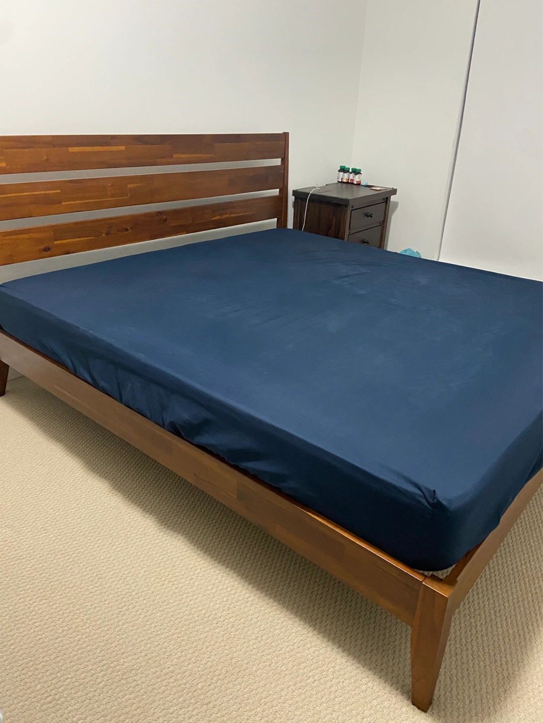 Wooden Bed Frame with Headboard - photo 2