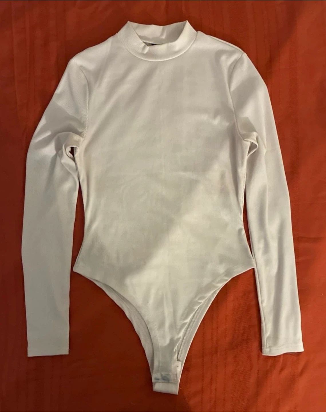 White Long Sleeve turtle Neck Bodysuit