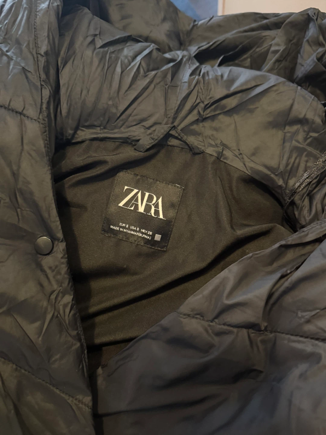 Zara Black Puffer Coat (Women, Small) - photo 2