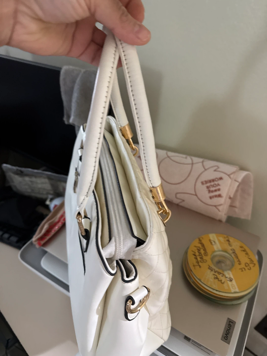 White Quilted Handbag - photo 3