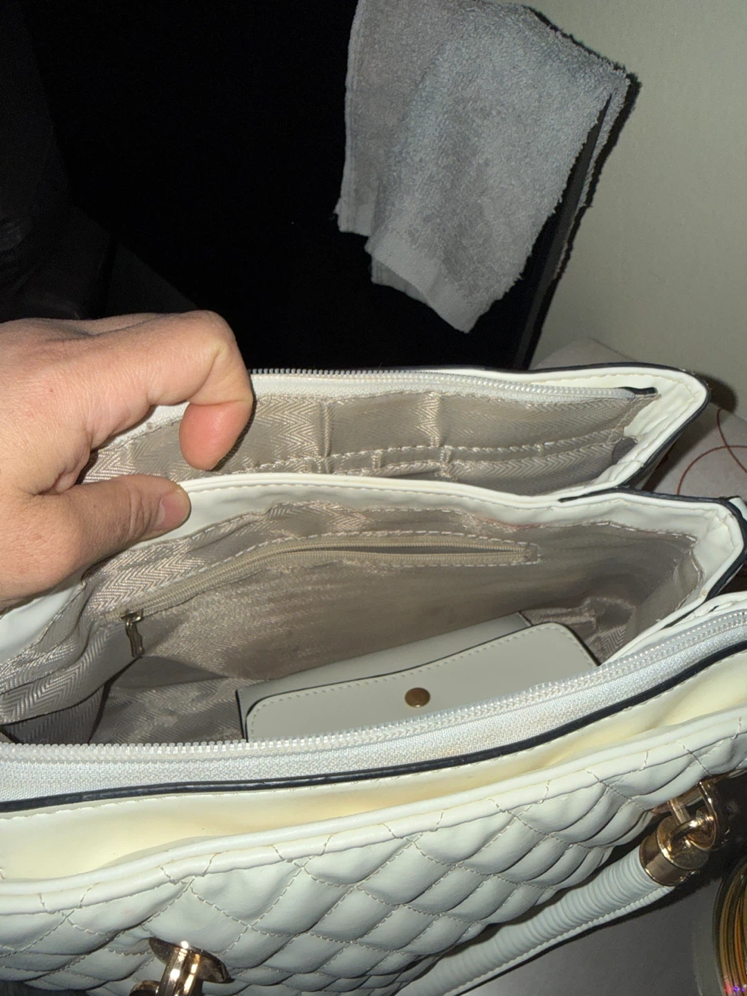 White Quilted Handbag - photo 5