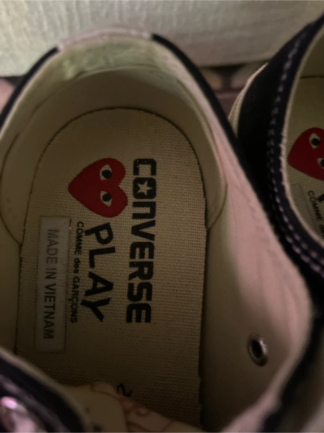 Authentic CDG  PLAY x Converse Black sz 7 w sz 5 m - photo 5