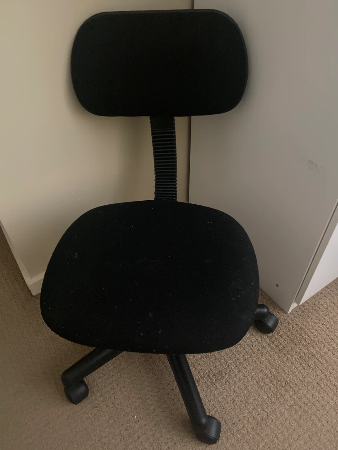 🥕Black Swivel Office Chair with Adjustable Back