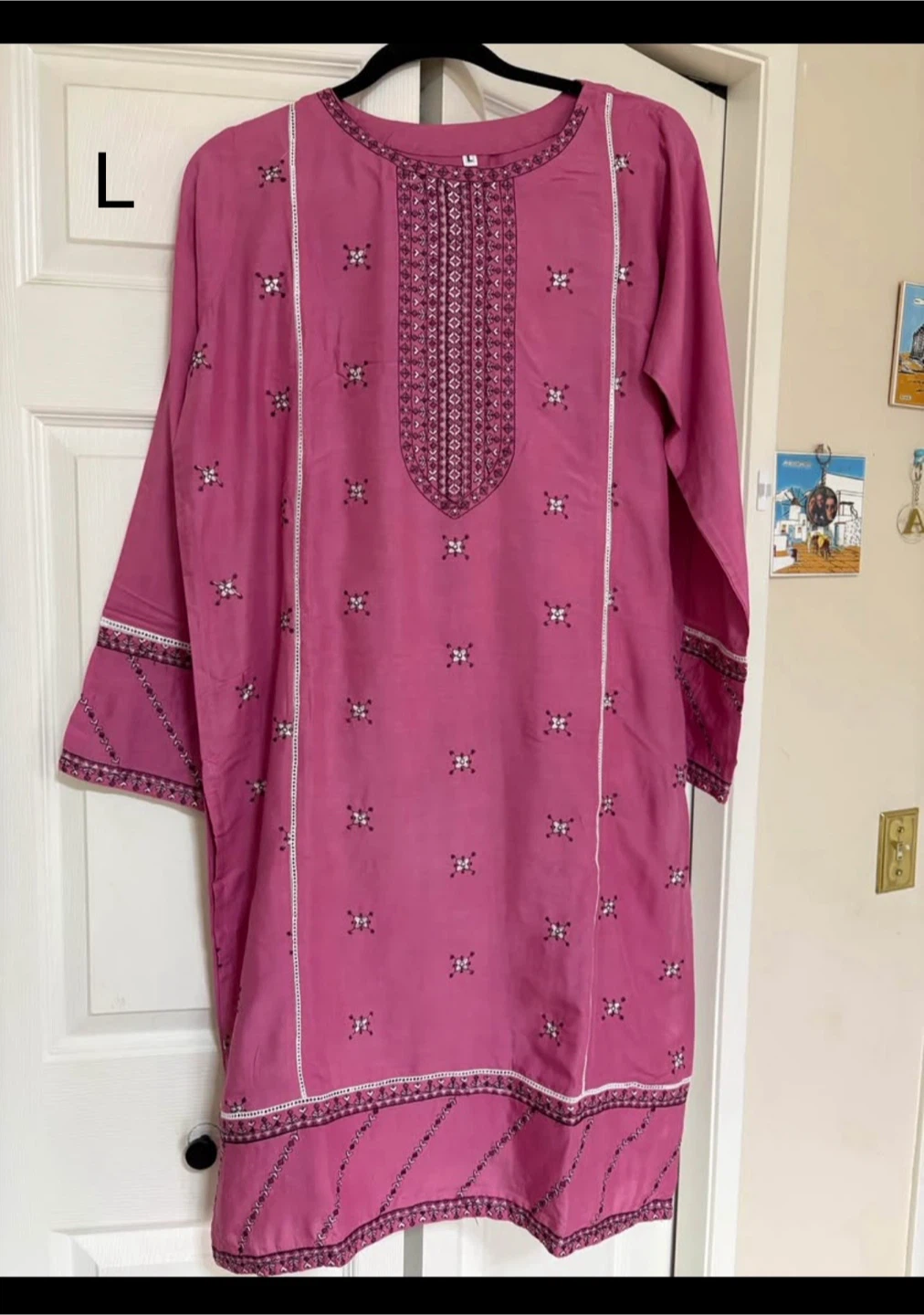 Pink Kurti and Pants Set - Size L