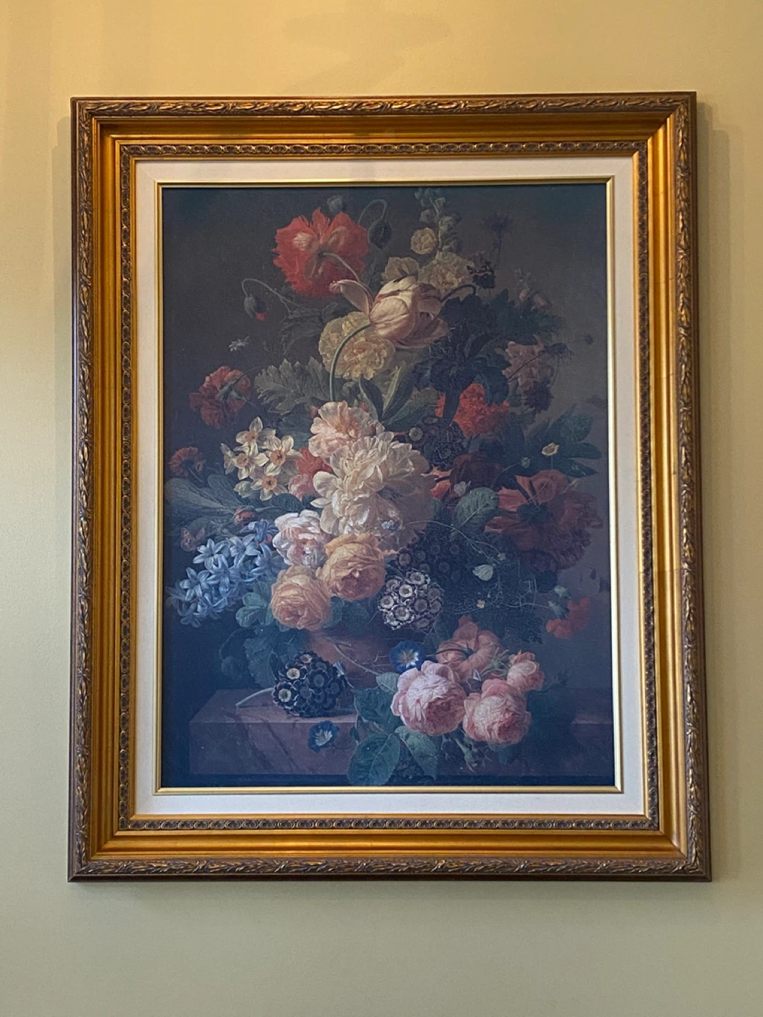 Framed Floral Still Life print Painting