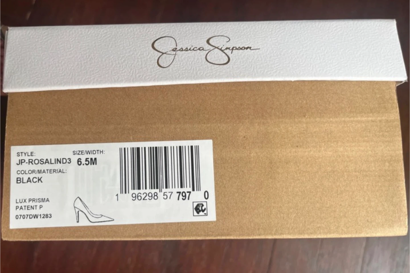 Jessica Simpson Rosalind Pump Heels Size 6.5M Black Patent - photo 4