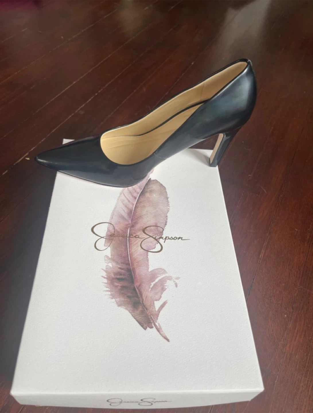 Jessica Simpson Rosalind Pump Heels Size 6.5M Black Patent