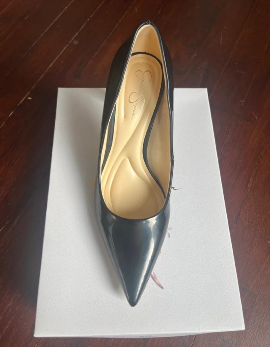 Jessica Simpson Rosalind Pump Heels Size 6.5M Black Patent - photo 2