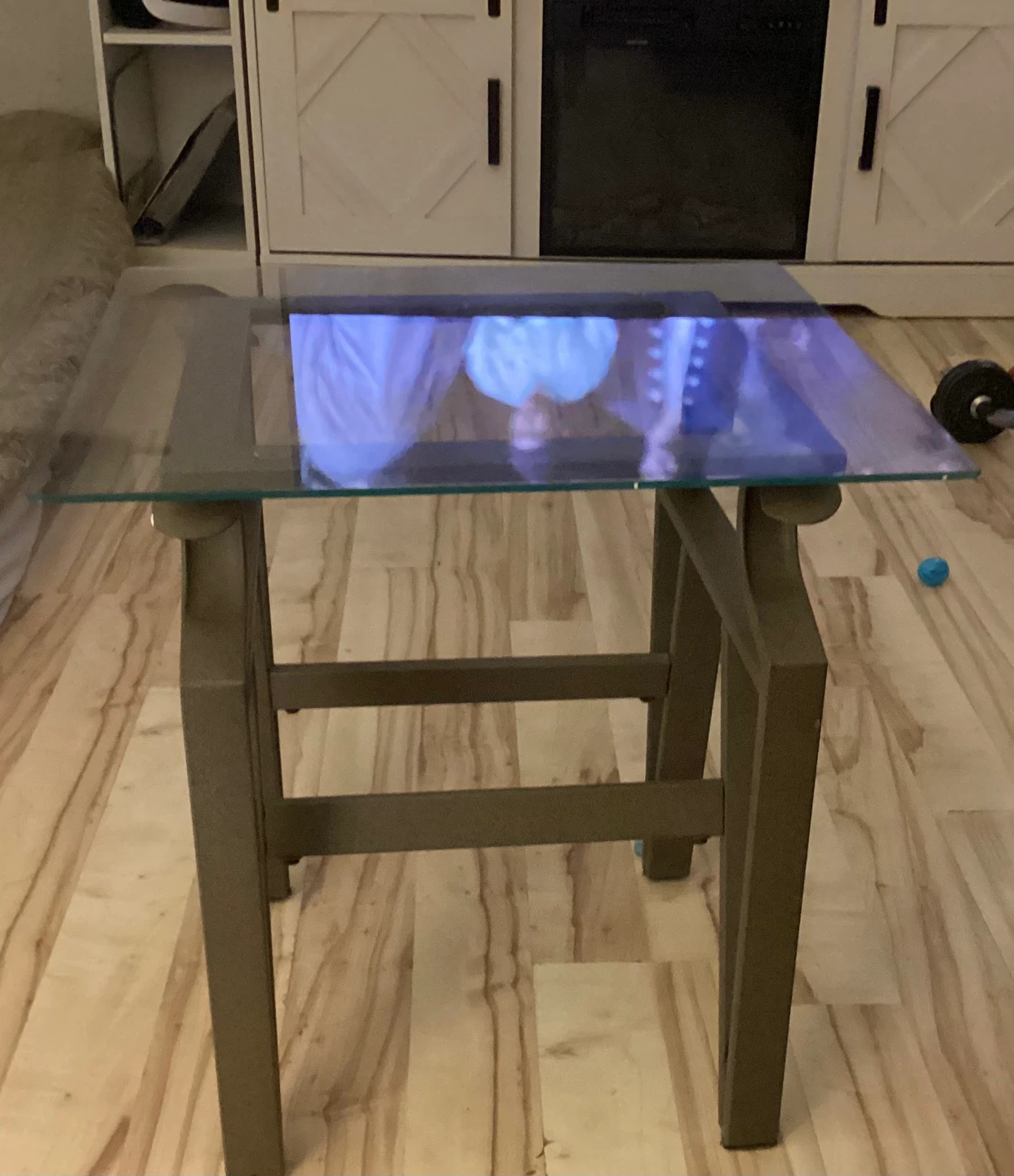 Glass Top End Table - photo 3