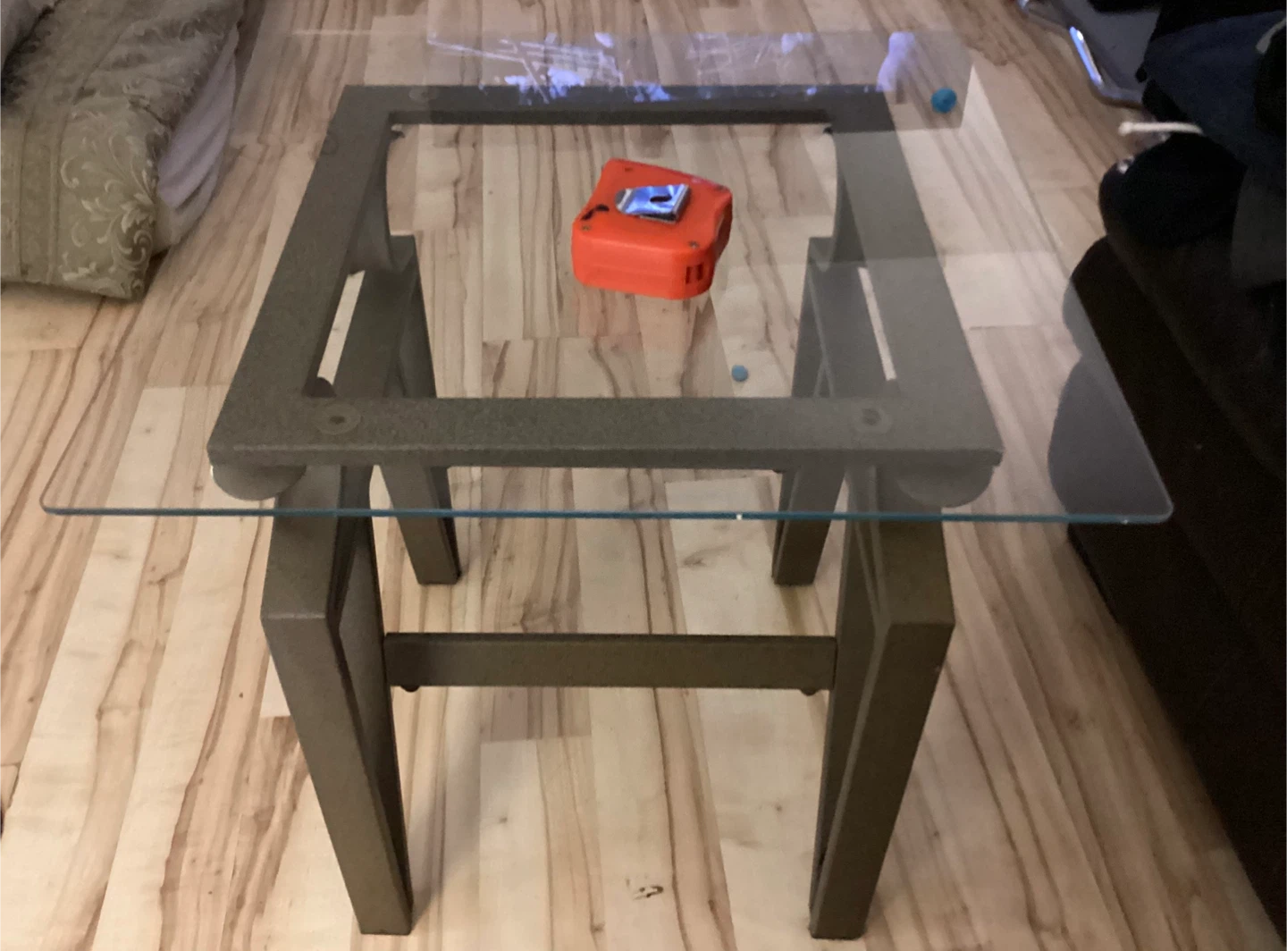 Glass Top End Table - photo 2