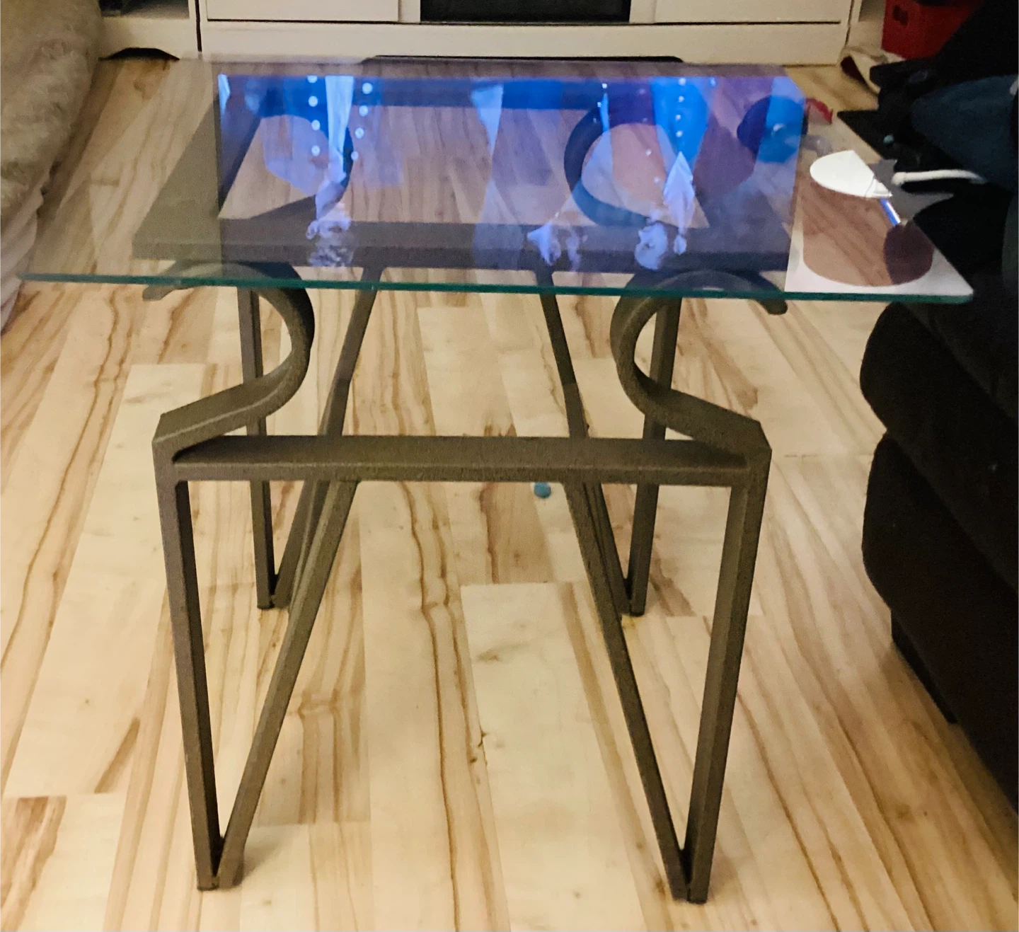 Glass Top End Table