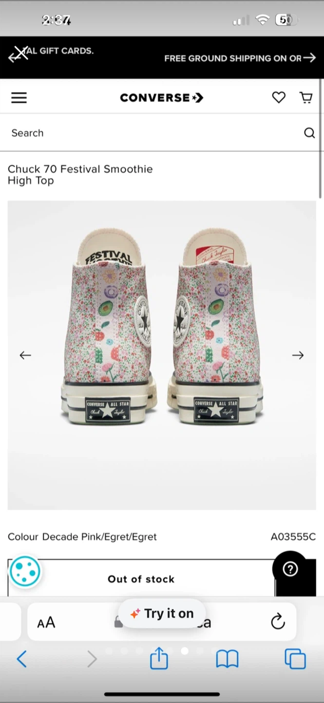 NEw in Box Converse Chuck 70 Festival Smoothie High Top Sneakers - photo 2