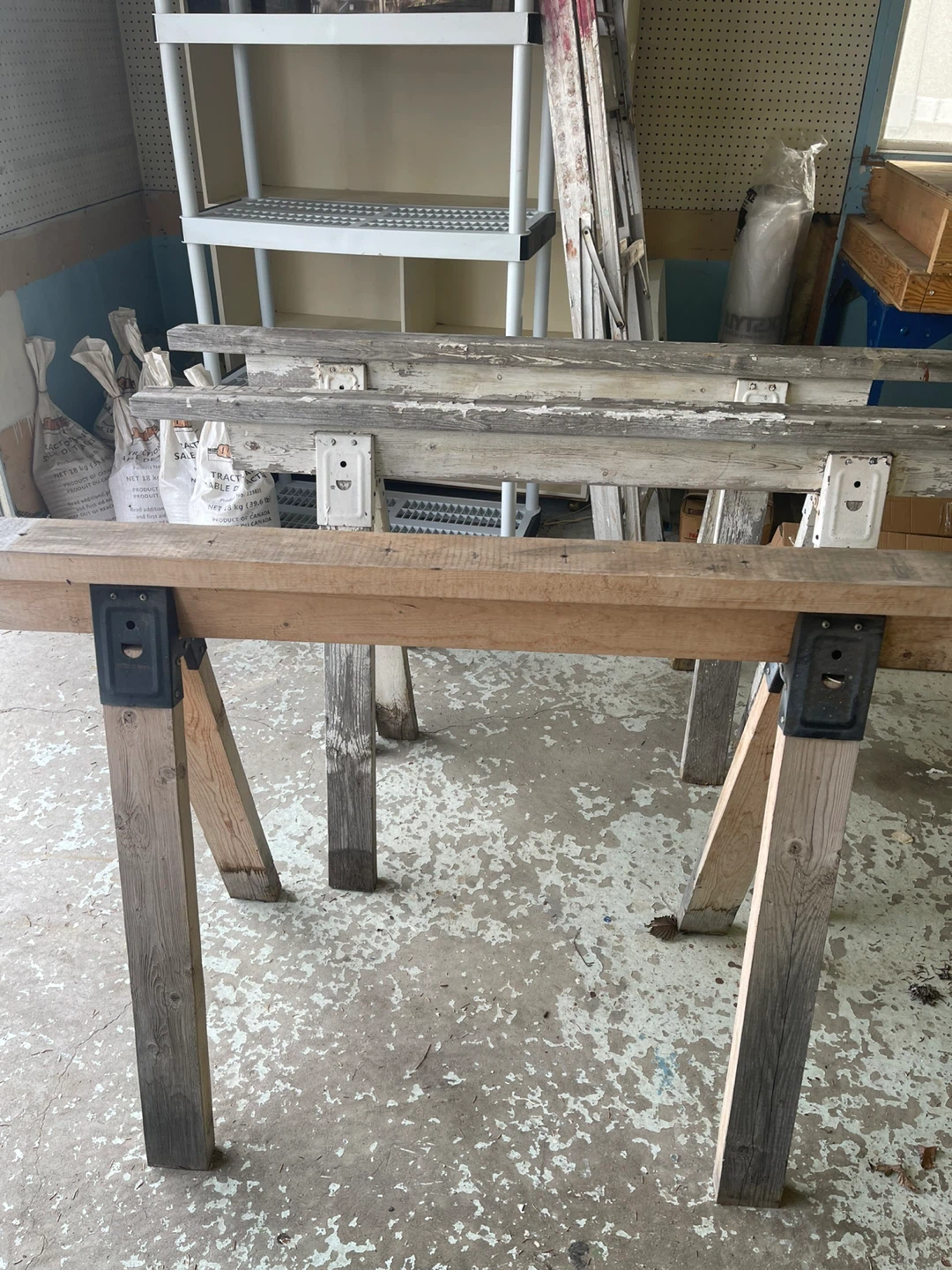 Set of 3 Wooden Sawhorses - photo 3