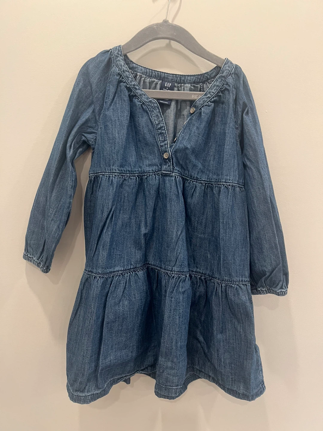 Gap Toddler Girls Denim Tiered Dress Size 5