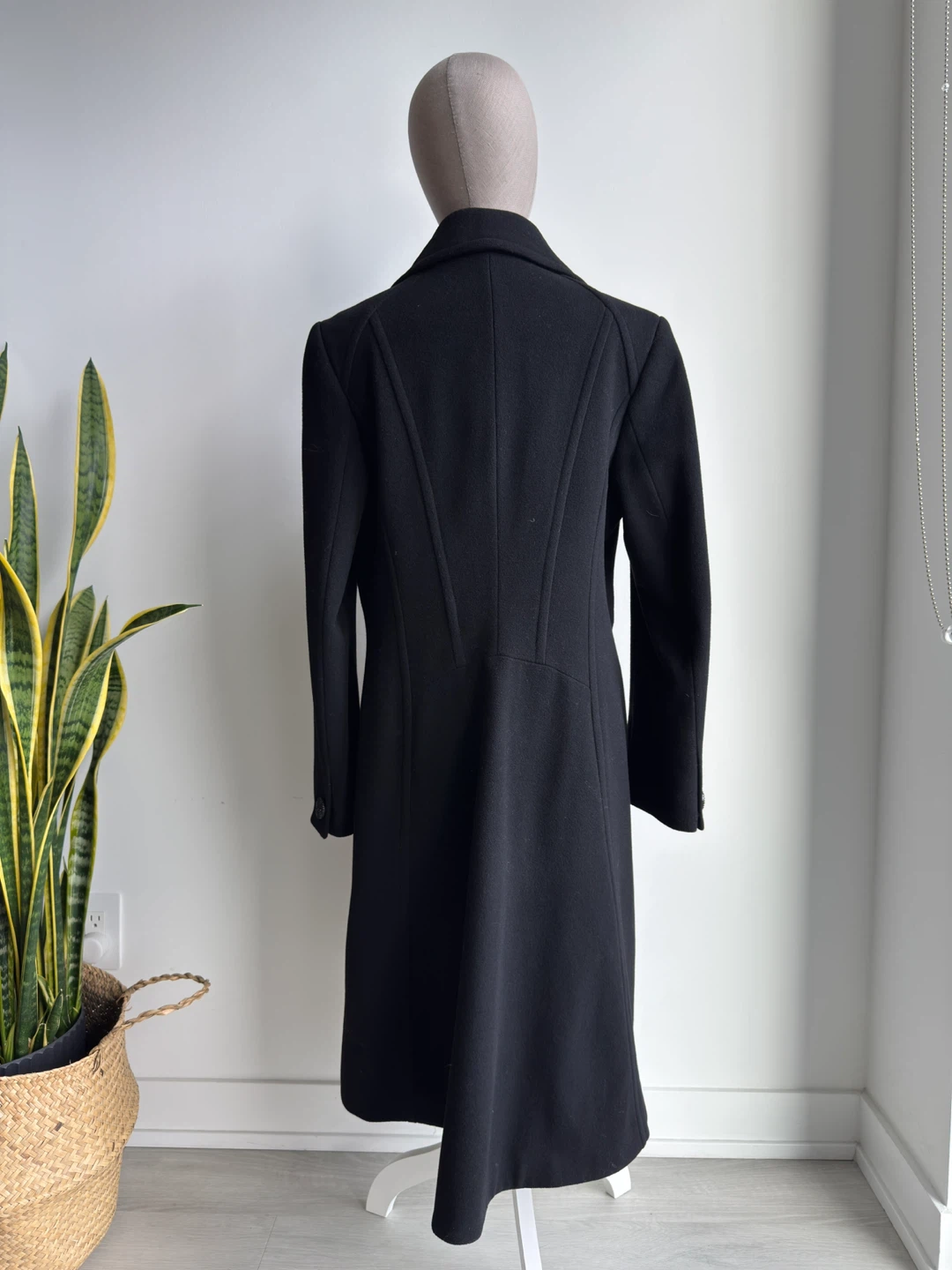 Black Woolblend Coat Size 16 - photo 2