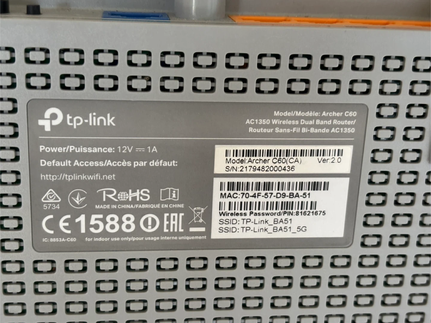 TP-Link Archer C60 AC1350 Wireless Dual Band Router - photo 2