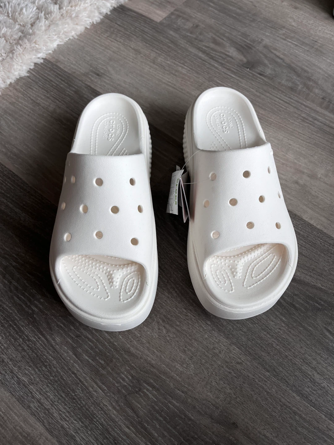 Crocs Stomp Slide White Sandals - Women's Size 7 - photo 4