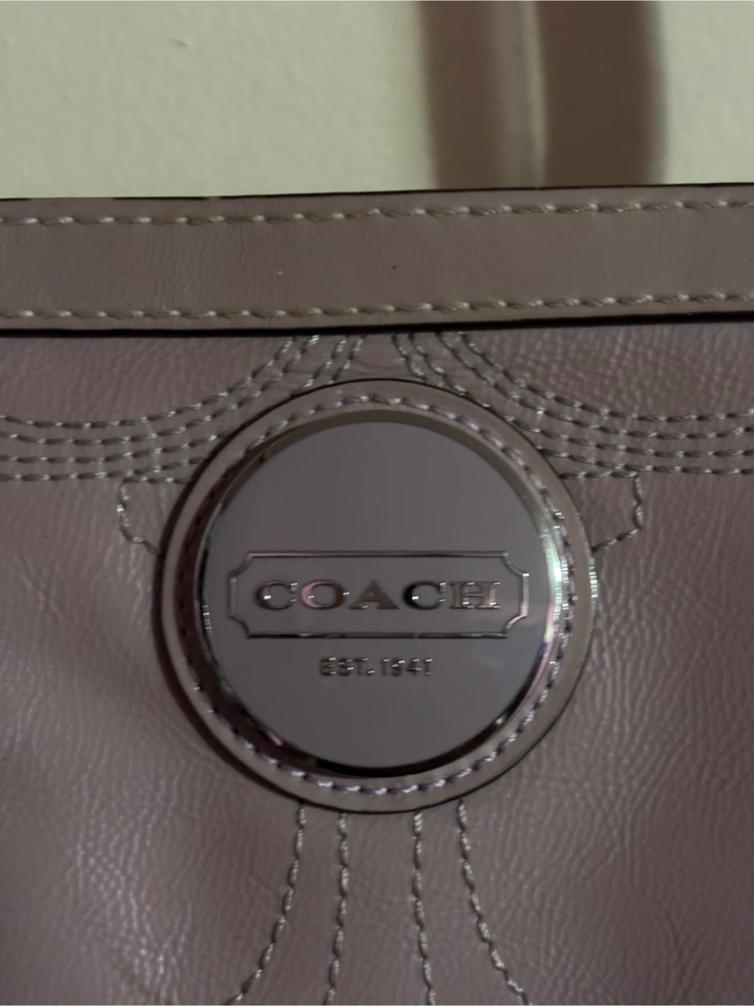 Coach Lavender Patent Leather Tote Bag - photo 4