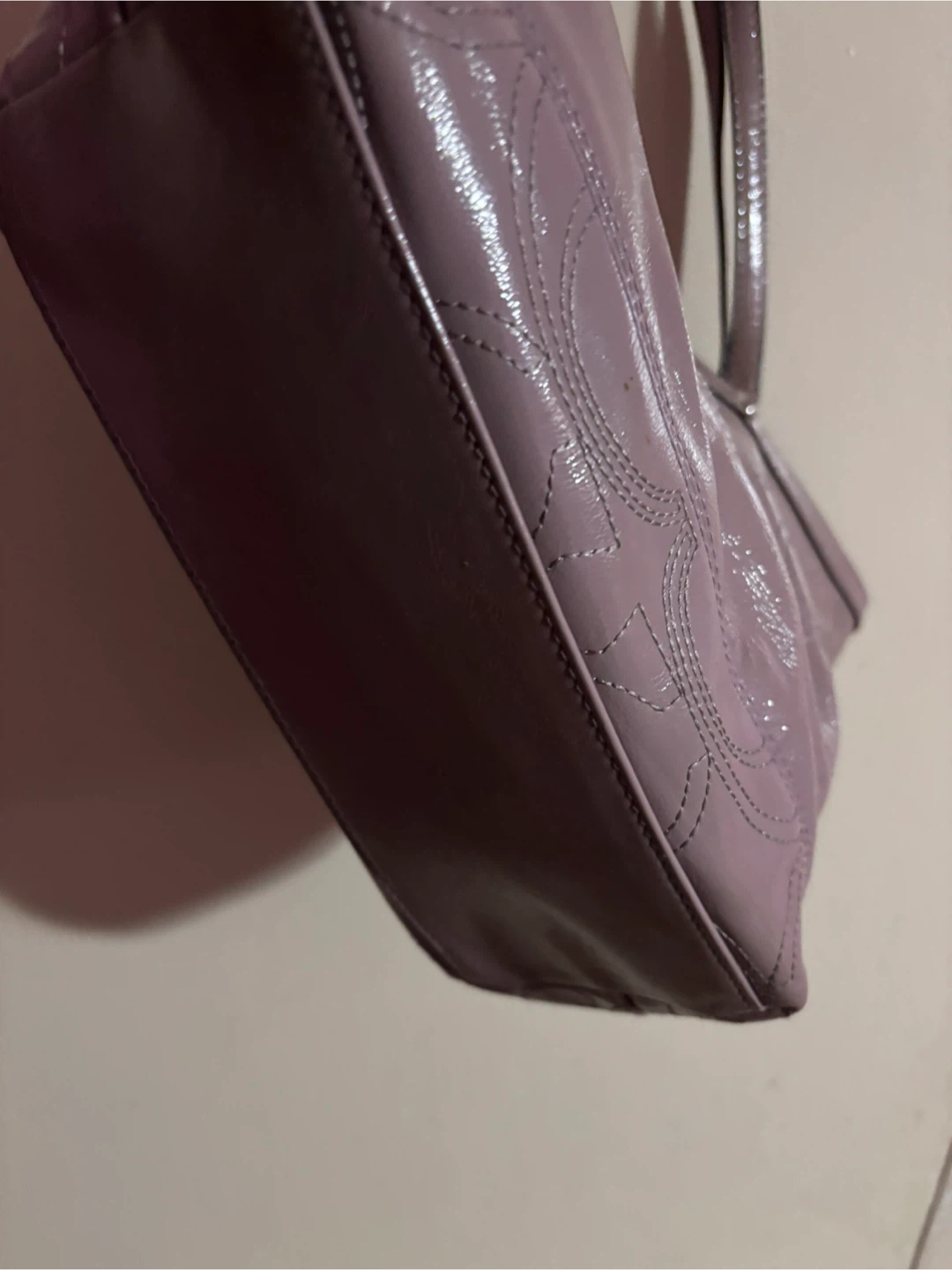 Coach Lavender Patent Leather Tote Bag - photo 2