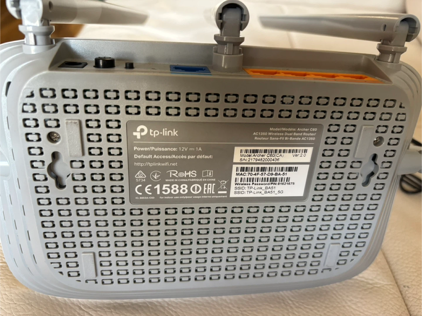 TP-Link Archer C60 AC1350 Wireless Dual Band Router - photo 3
