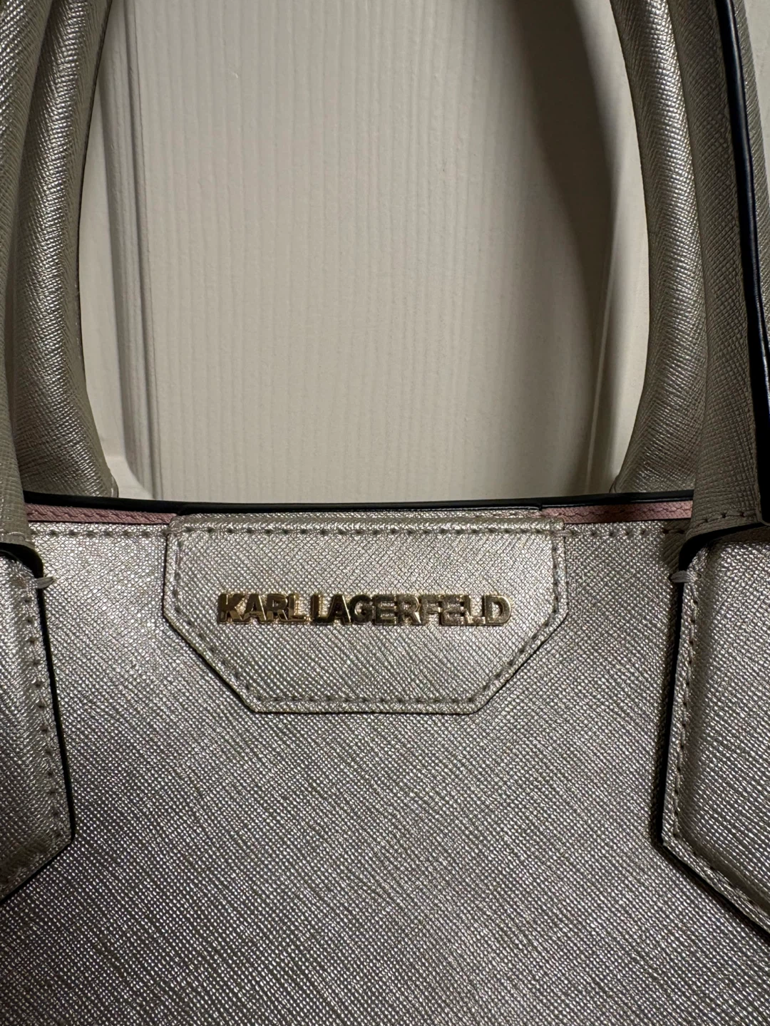 Karl Lagerfeld Tote Bag - Silver With Gold Undertone - photo 5