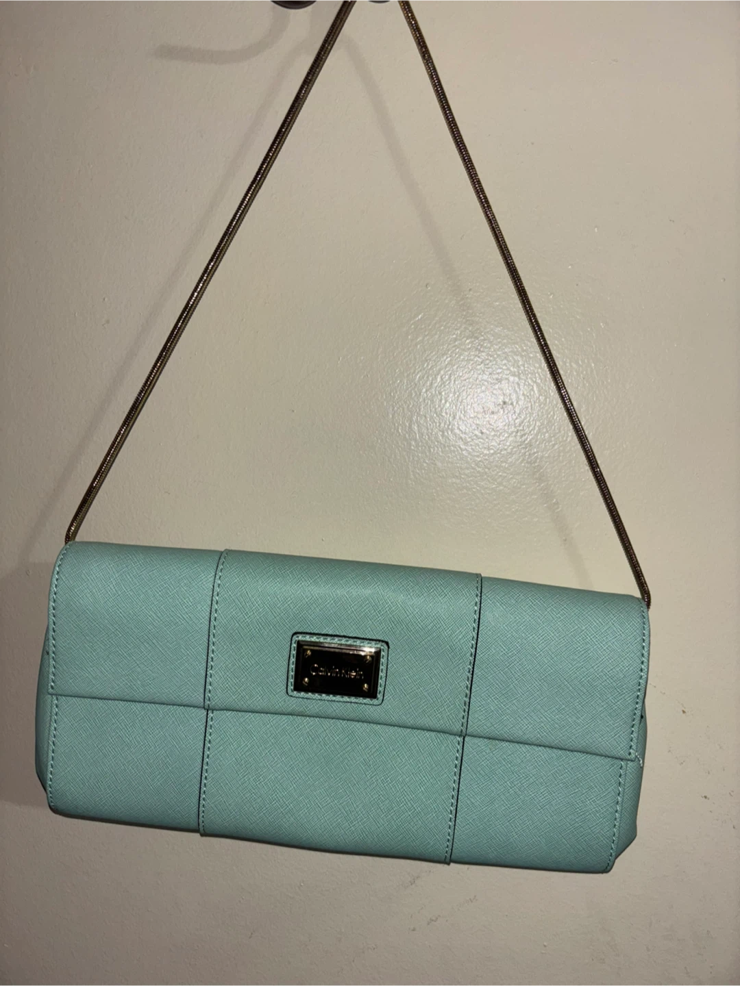 Calvin Klein Mint Green Clutch