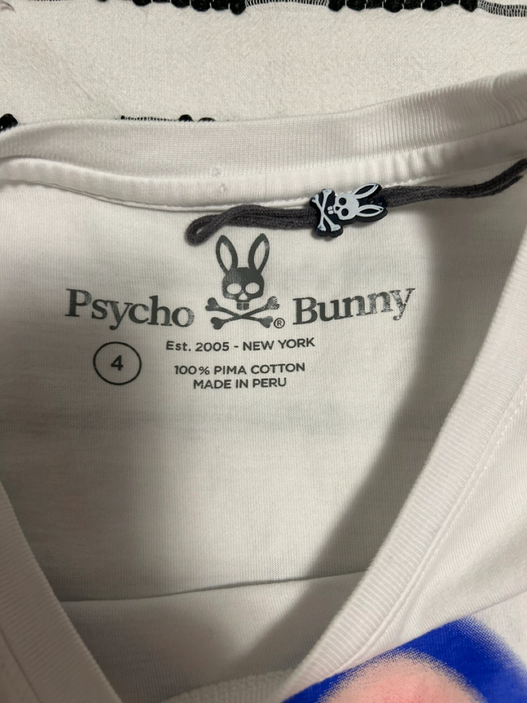 Psycho Bunny White Graphic T-Shirt Size 4 - photo 3