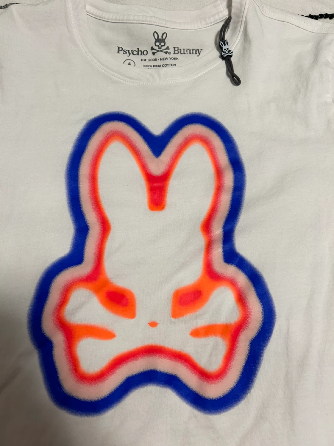 Psycho Bunny White Graphic T-Shirt Size 4